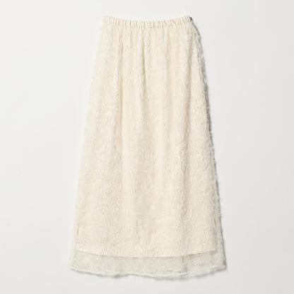 シアー レース ギャザー スカート