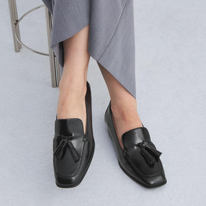 スクエア タッセル ローファー- 撥水 -