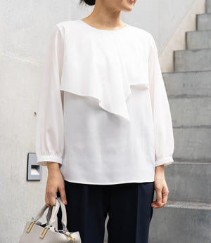 アシンメトリーフレアブラウス