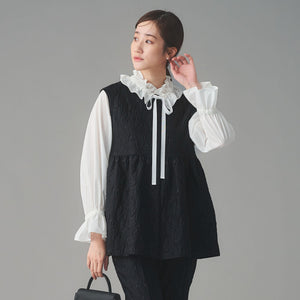 GISHA 2トーン ジャガード ベスト