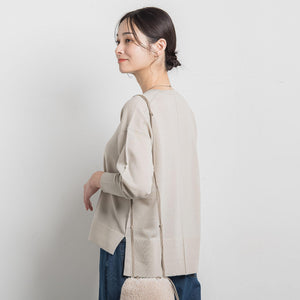 【WEB限定】ベーシックウールクルーネックニット≪洗える≫