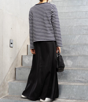 ボーダースナップカーディガン