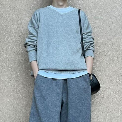 カシミアVネックニット