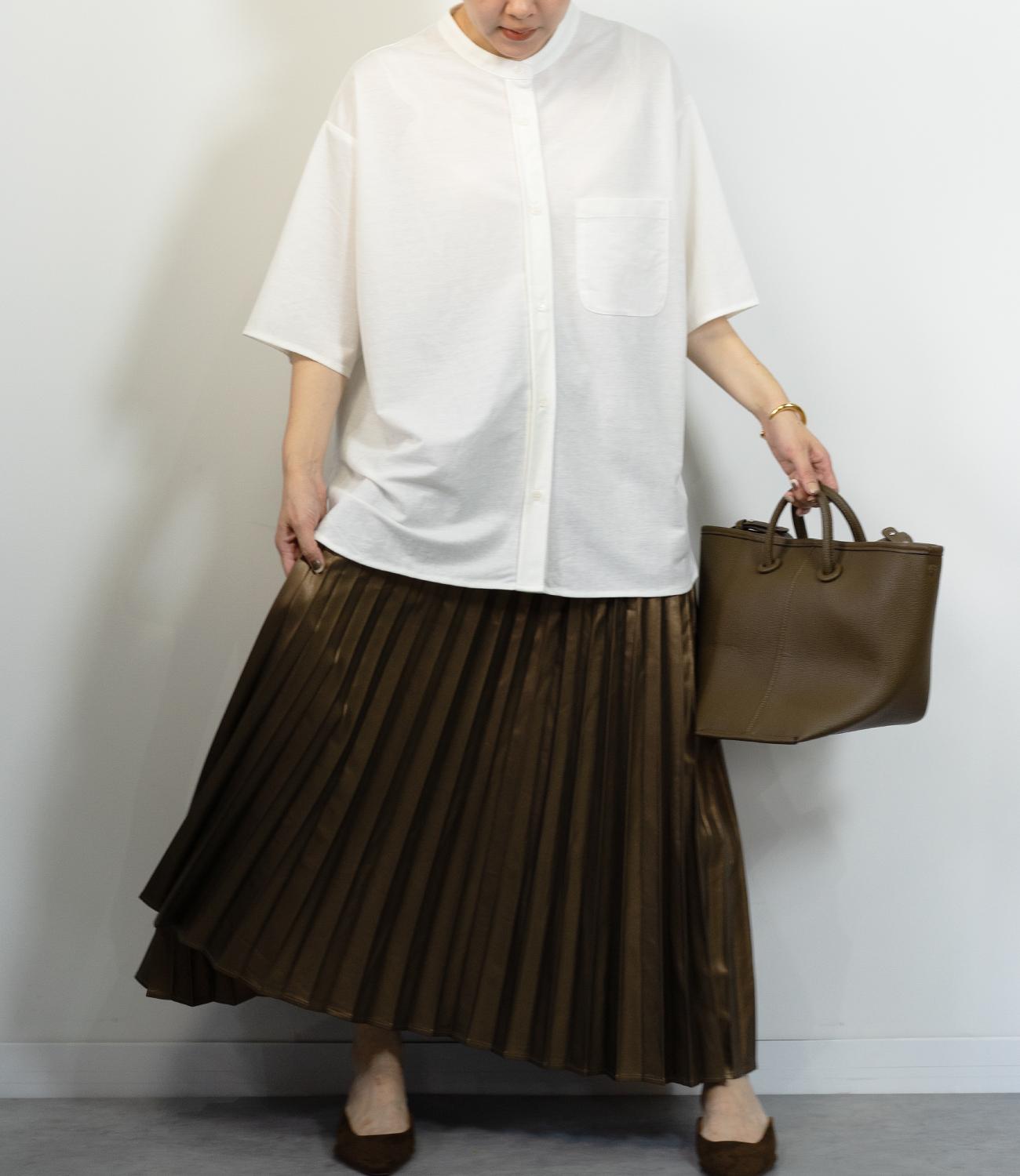 フェイクレザープリーツスカート