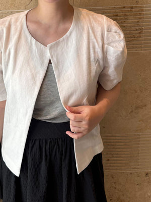 リネンクロップドジャケット