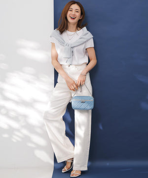 23区DENIM ストレッチ ワイドパンツ