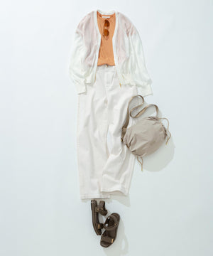 23区DENIM ストレッチ ワイドパンツ