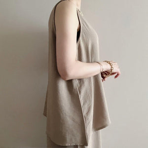 ノースリ ワイドスラックスセットアップ