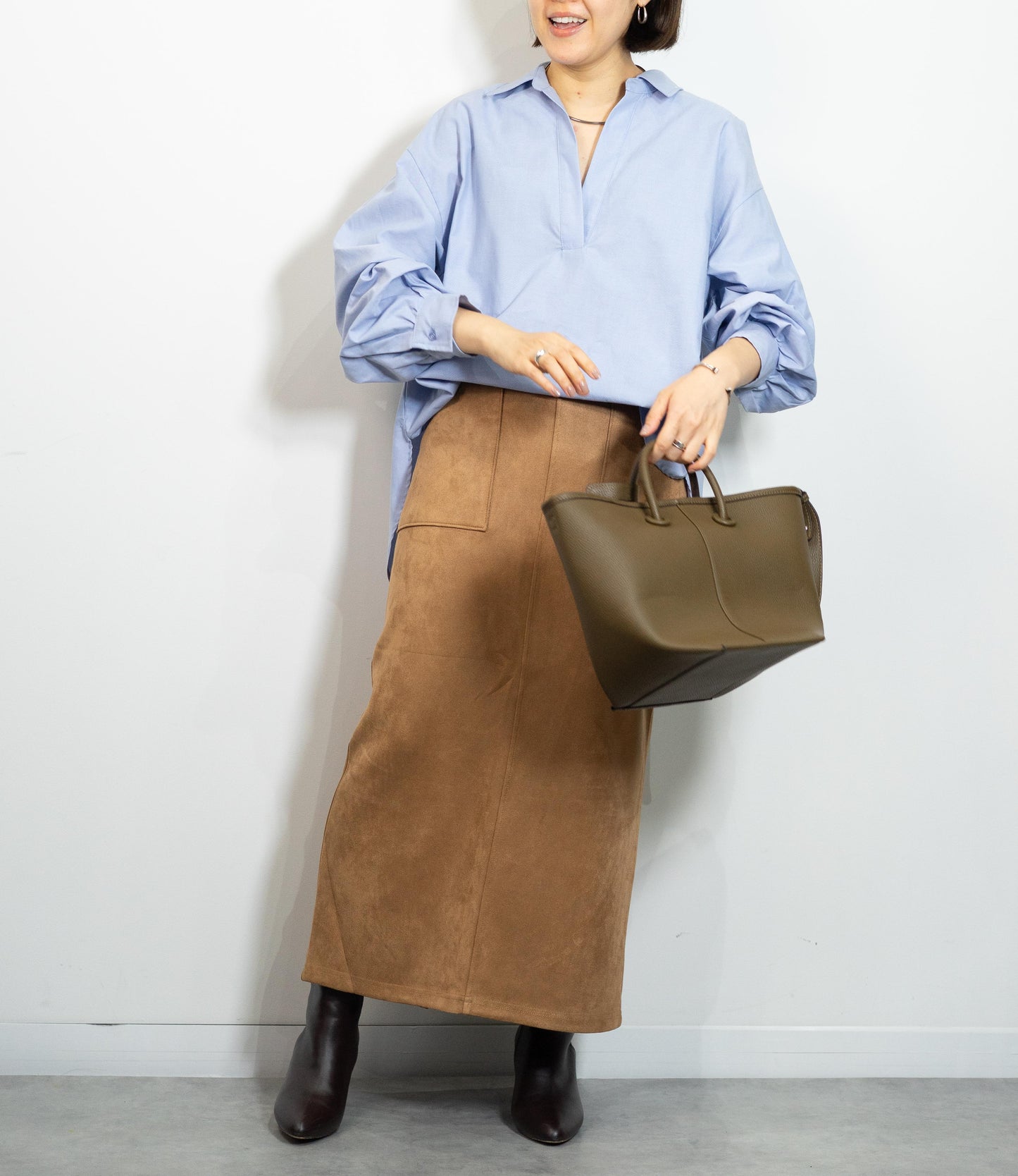 オックスコットンスキッパーシャツ