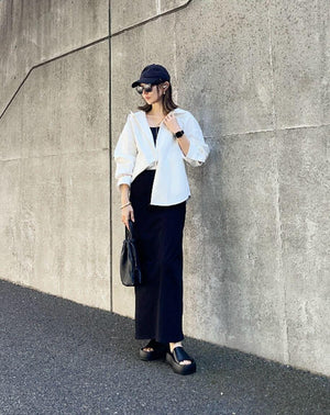 ミラーロングスカート