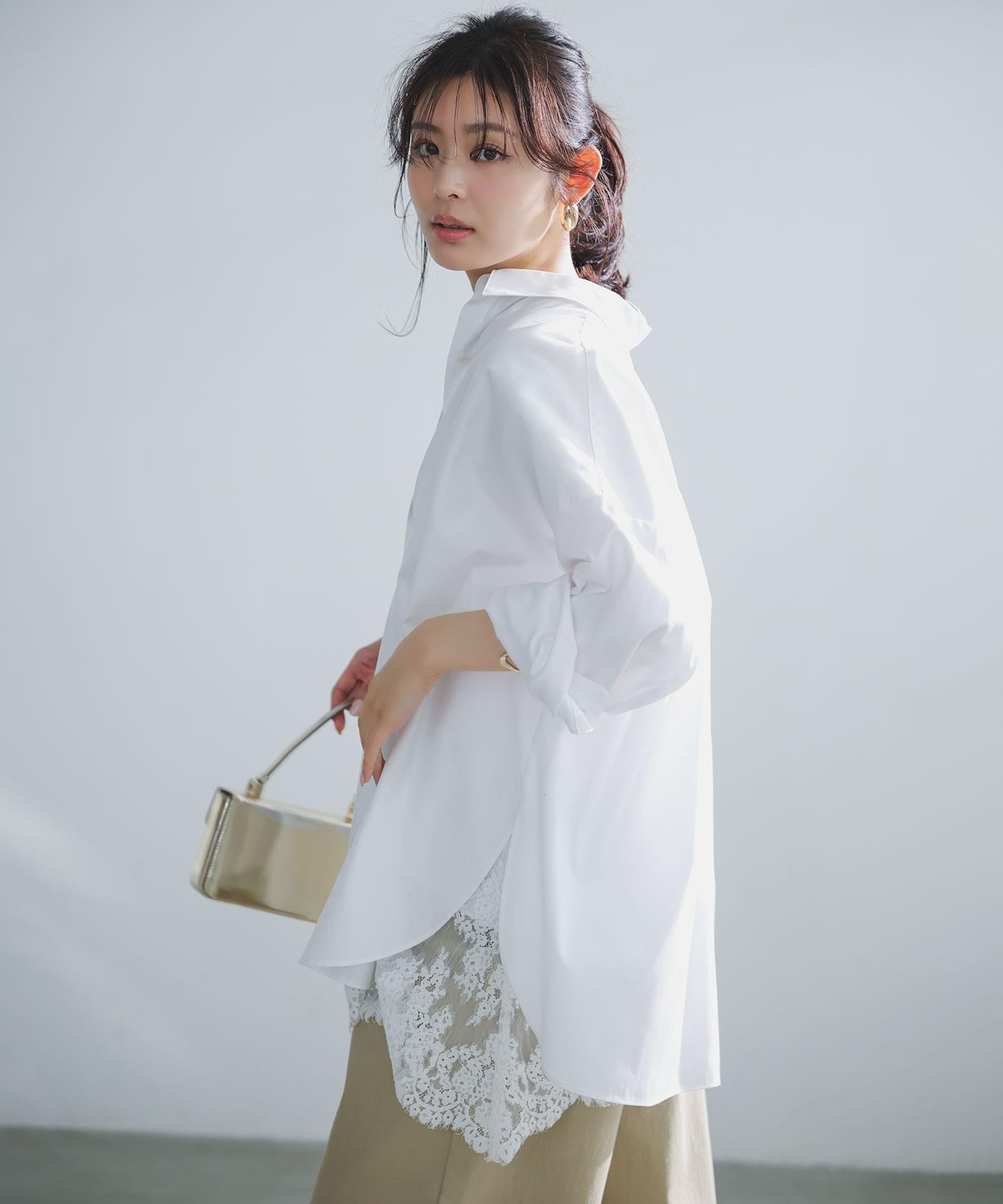 コットン オーバーシャツ