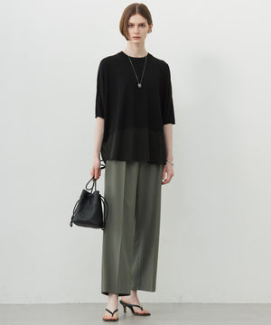 ウール2WAYストレッチ ワイドパンツ