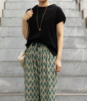 ミニリブフレンチスリーブトップス