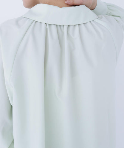 スキッパーリボンタイブラウス