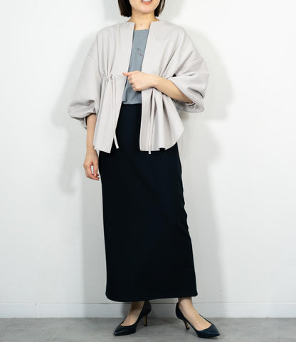 カットジョーゼットウエストマークブルゾン