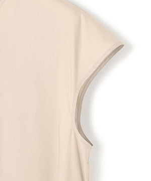 ストレッチブロード Vネックワンピース