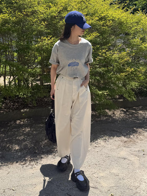 ドローイングプリントコットンTシャツ