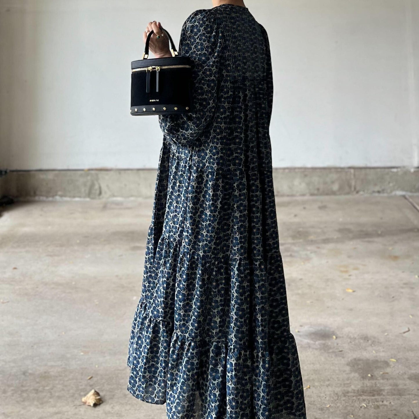 北欧調フラワーワンピース