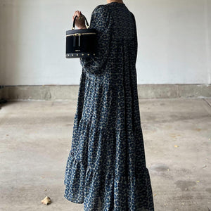 北欧調フラワーワンピース