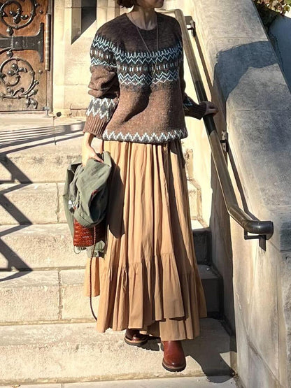 チョコレートBROWNノルディックセーター