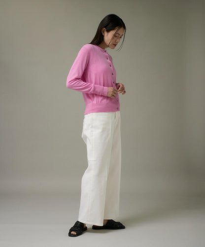 クルーネックニットカーデ《Melty air wool》