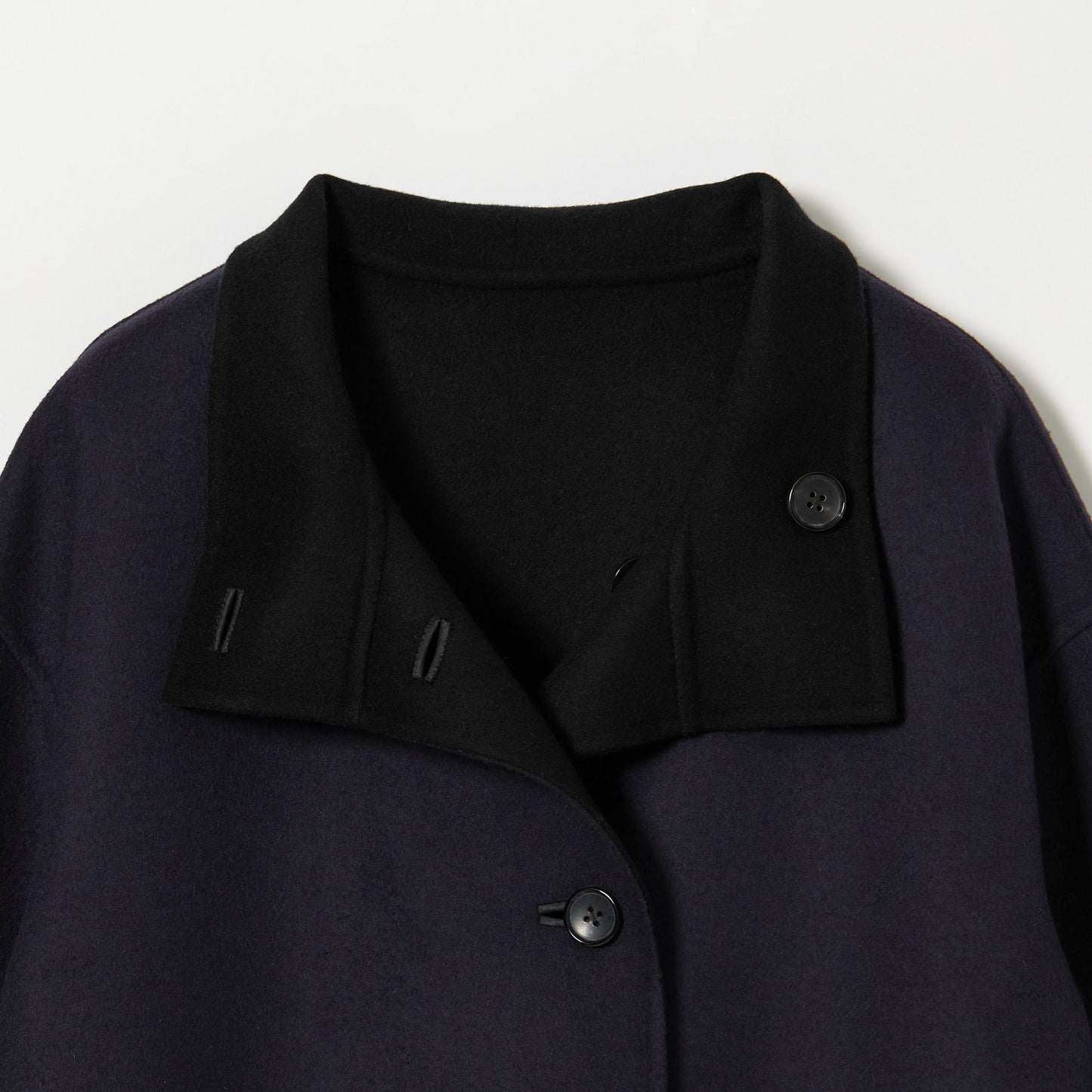 バイカラー リバー Aライン コート