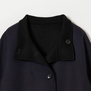 バイカラー リバー Aライン コート