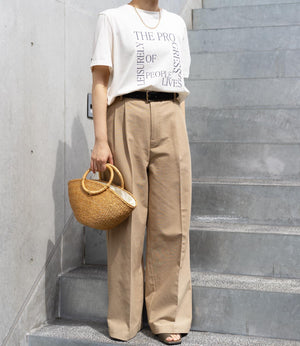 ウエストバイカラーポイントスラックス