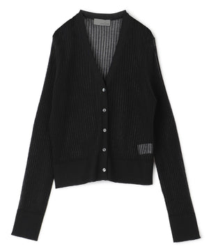 シアー リブ ニット カーディガン（uncrave STANDARD）