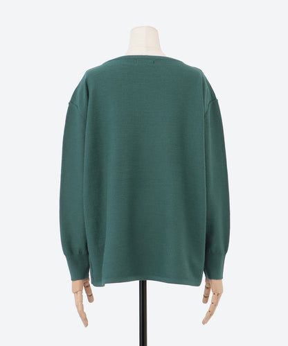 ボートカラーボリュームスリーブニット