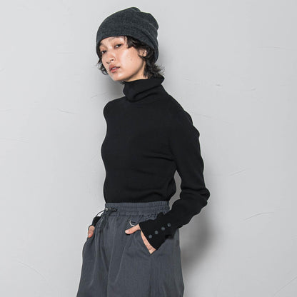 リブタートルニットプルオーバー≪手洗い可能≫