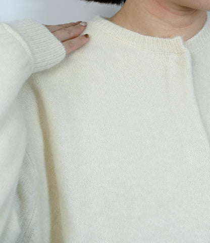 フォックス混カーブカーディガン