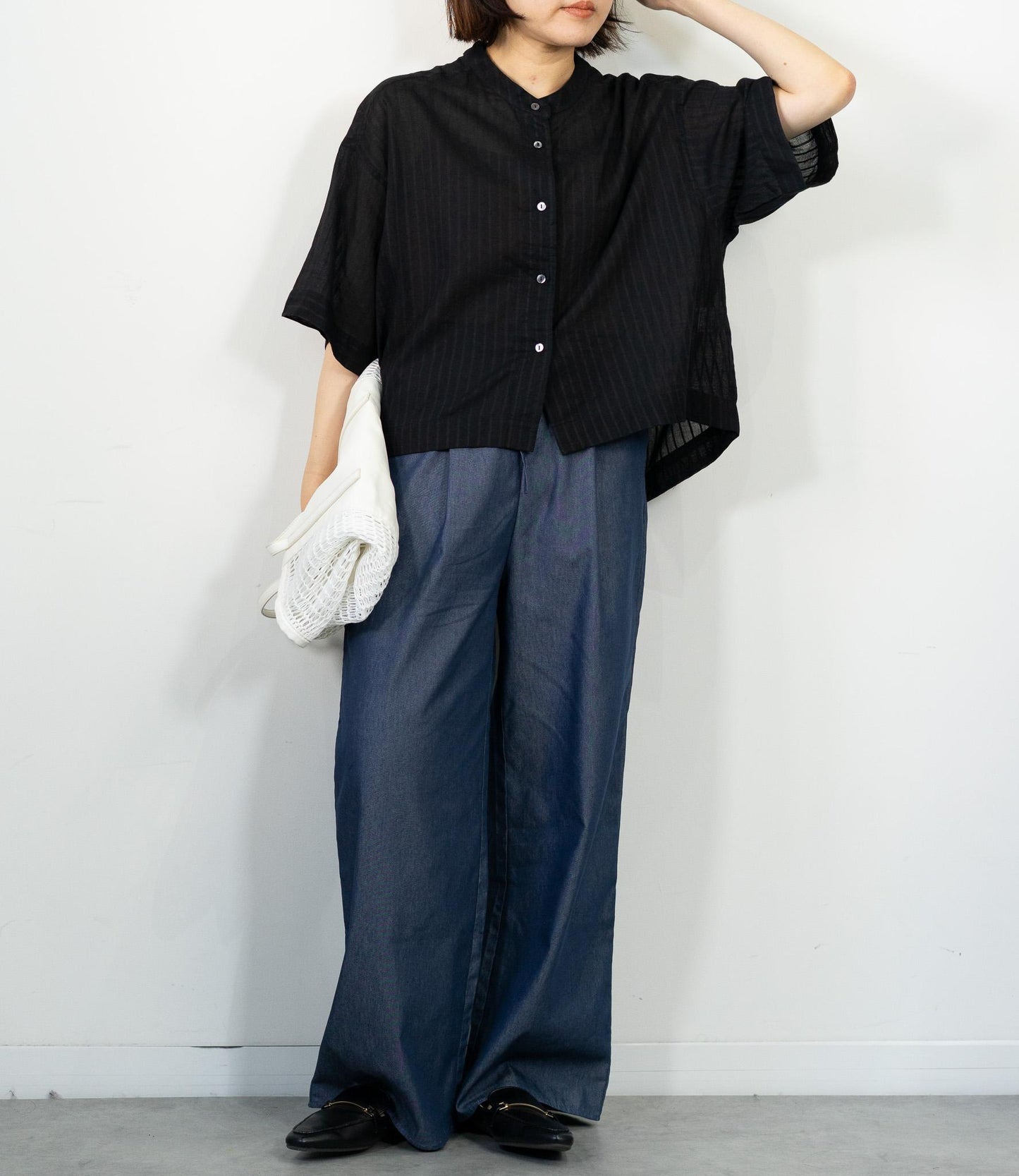 デニムライクイージーパンツ