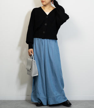 デザイン編みニットカーディガン