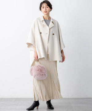 ウールライトリバー ポンチョシルエット コート