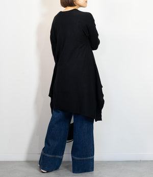 センターラインドレープチュニックニット