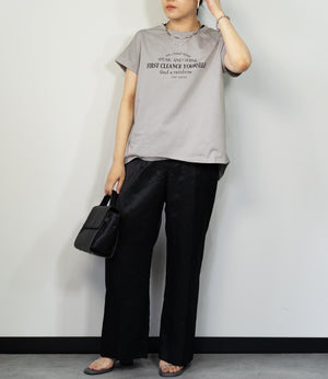 【接触冷感】レタリングフレンチスリーブTシャツ