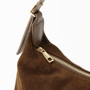 スエード スクエア ショルダーバッグ