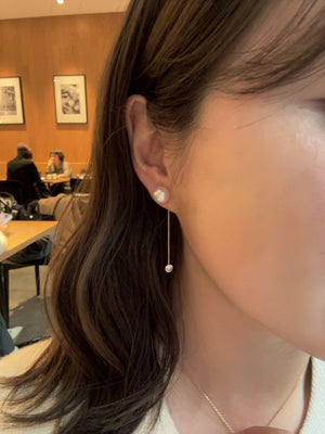 パールチェーンピアス