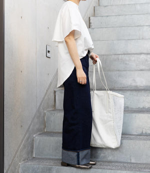 【吸水速乾・接触冷感】バックフリルドッキングカットソー