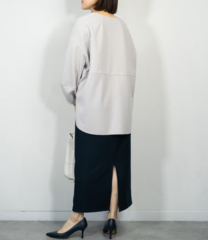 カットジョーゼットウエストマークブルゾン