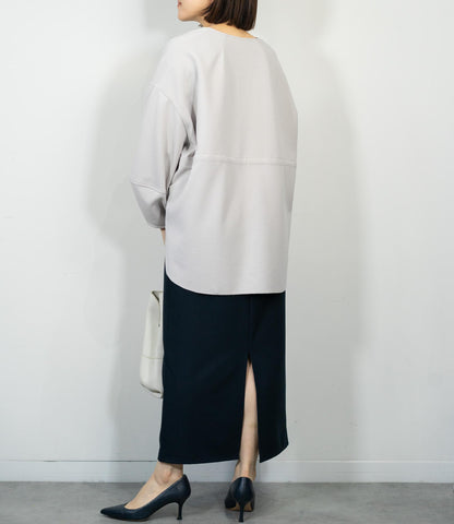 カットジョーゼットウエストマークブルゾン