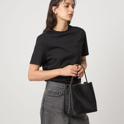 チェーンハンドル 2WAY スクエアバッグ ショルダーバッグ