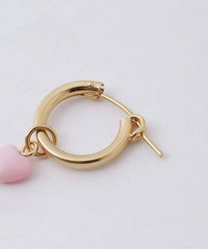 ハートストーンピアス