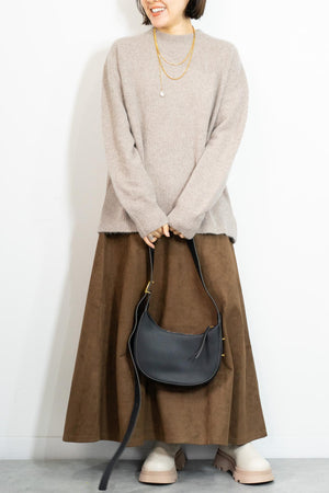 FOX混バックスリットオーバーニット