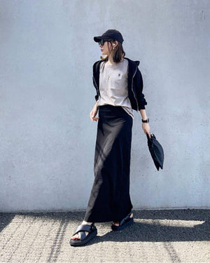 ミラーロングスカート