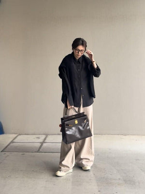 Sheer long cuffs shirt