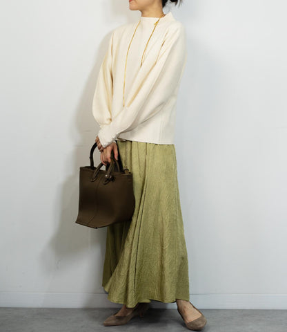 袖パールふわり袖ニット