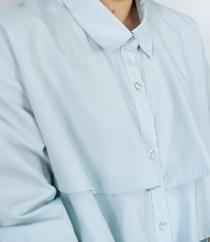 レイヤードライクダブルフリルシャツ