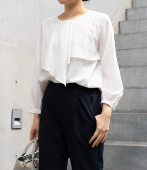 アシンメトリーフレアブラウス